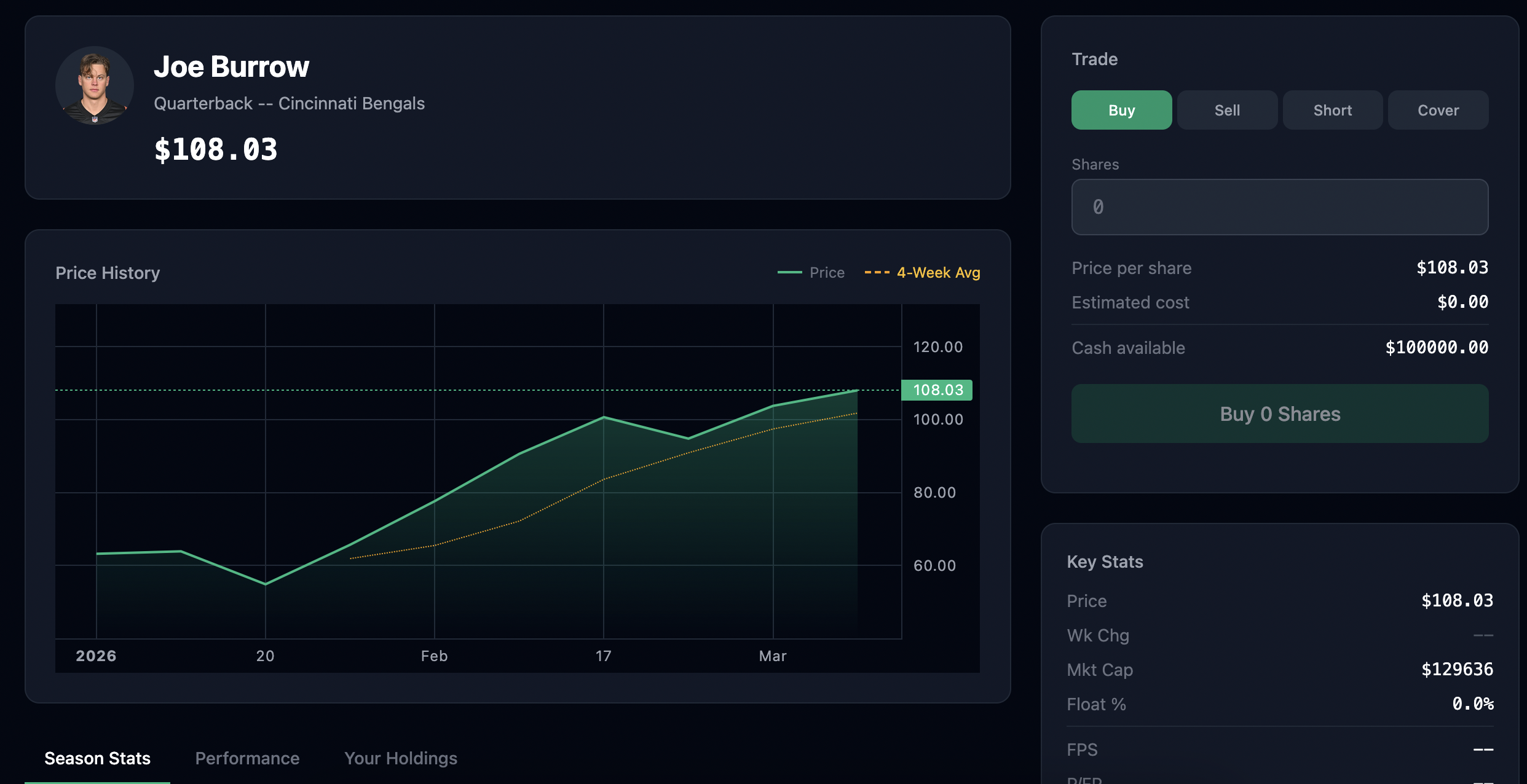 BallStreet app screenshot
